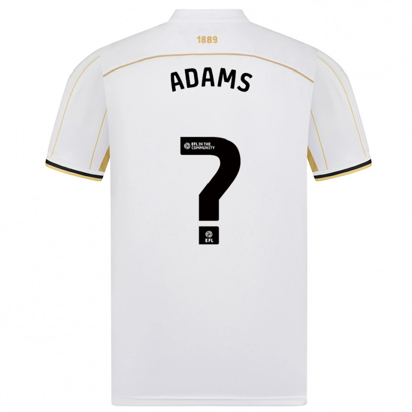Danxen Mujer Camiseta Robert Adams #0 Blanco Oro 2ª Equipación 2025/26 La Camisa