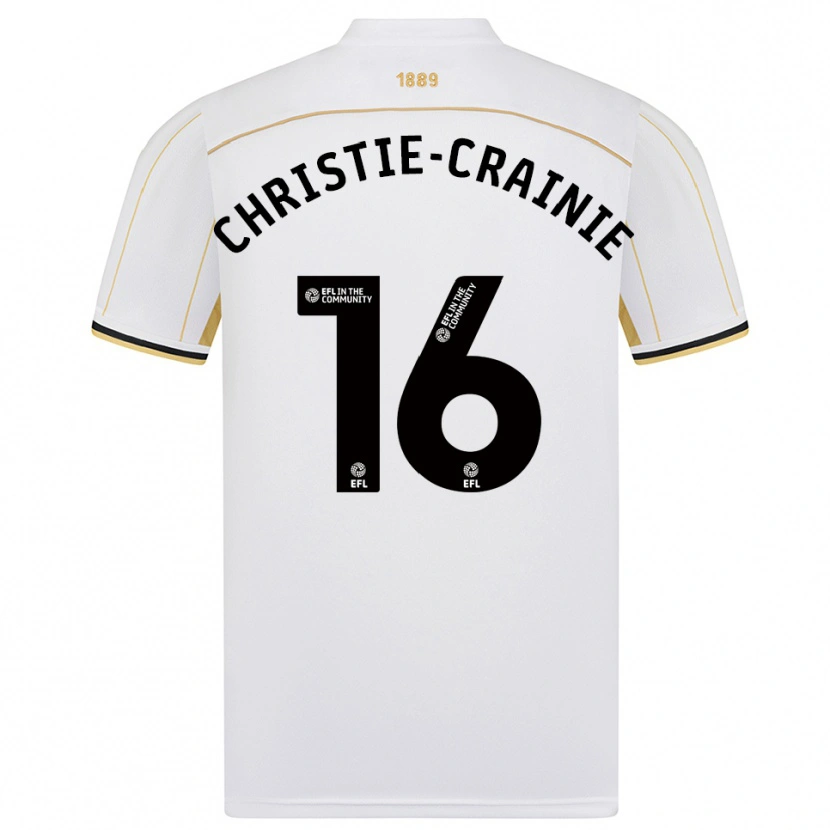 Danxen Mujer Camiseta Archie Christie-Crainie #16 Blanco Oro 2ª Equipación 2025/26 La Camisa