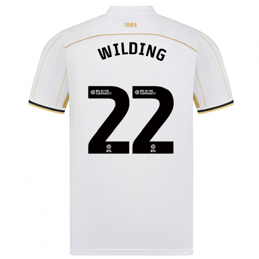 Danxen Mujer Camiseta Annie Wilding #22 Blanco Oro 2ª Equipación 2025/26 La Camisa