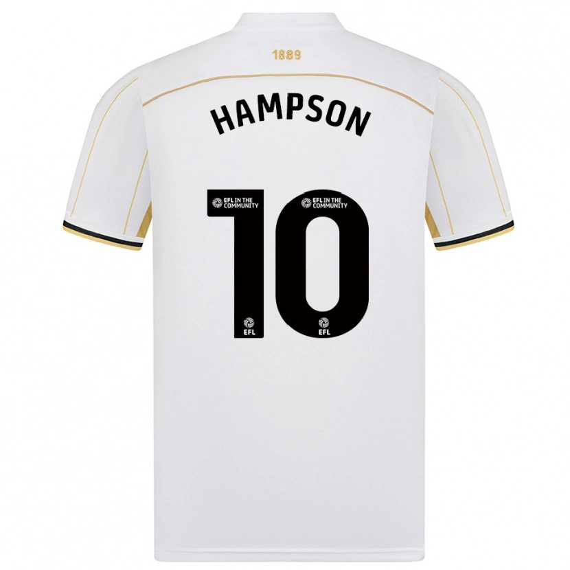 Danxen Mujer Camiseta Owen Hampson #10 Blanco Oro 2ª Equipación 2025/26 La Camisa