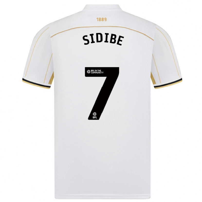 Danxen Mujer Camiseta Lamine Sidibe #7 Blanco Oro 2ª Equipación 2025/26 La Camisa