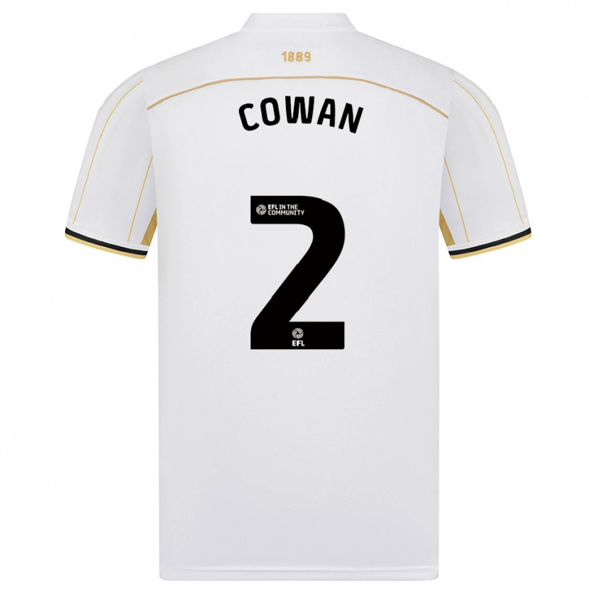 Danxen Mujer Camiseta Leanne Cowan #2 Blanco Oro 2ª Equipación 2025/26 La Camisa