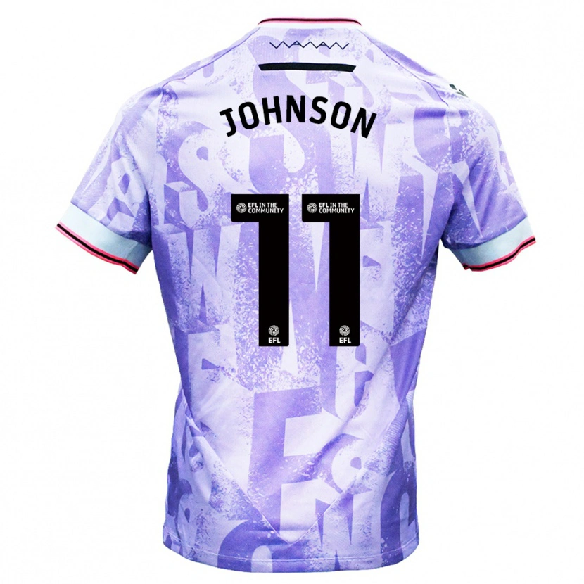 Danxen Mujer Camiseta Reece Johnson #11 Lila Blanco 2ª Equipación 2025/26 La Camisa