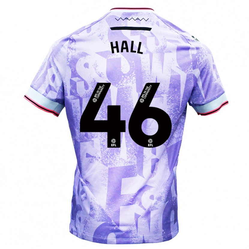 Danxen Mujer Camiseta Jack Hall #46 Lila Blanco 2ª Equipación 2025/26 La Camisa
