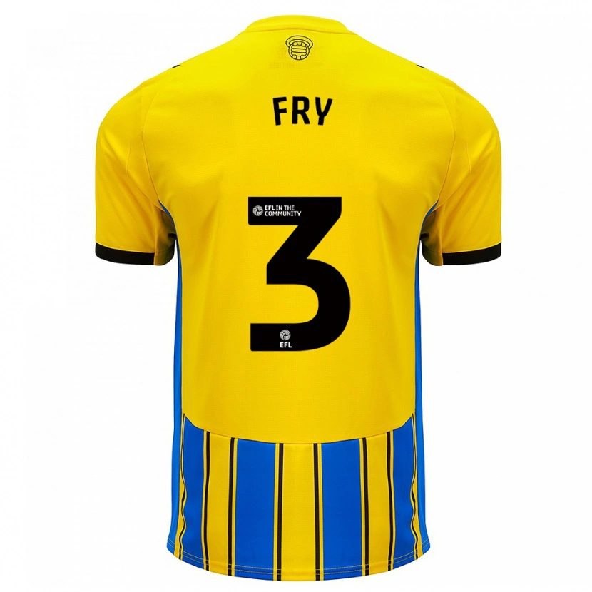 Danxen Mujer Camiseta Max Fry #3 Azul Amarillo 2ª Equipación 2025/26 La Camisa