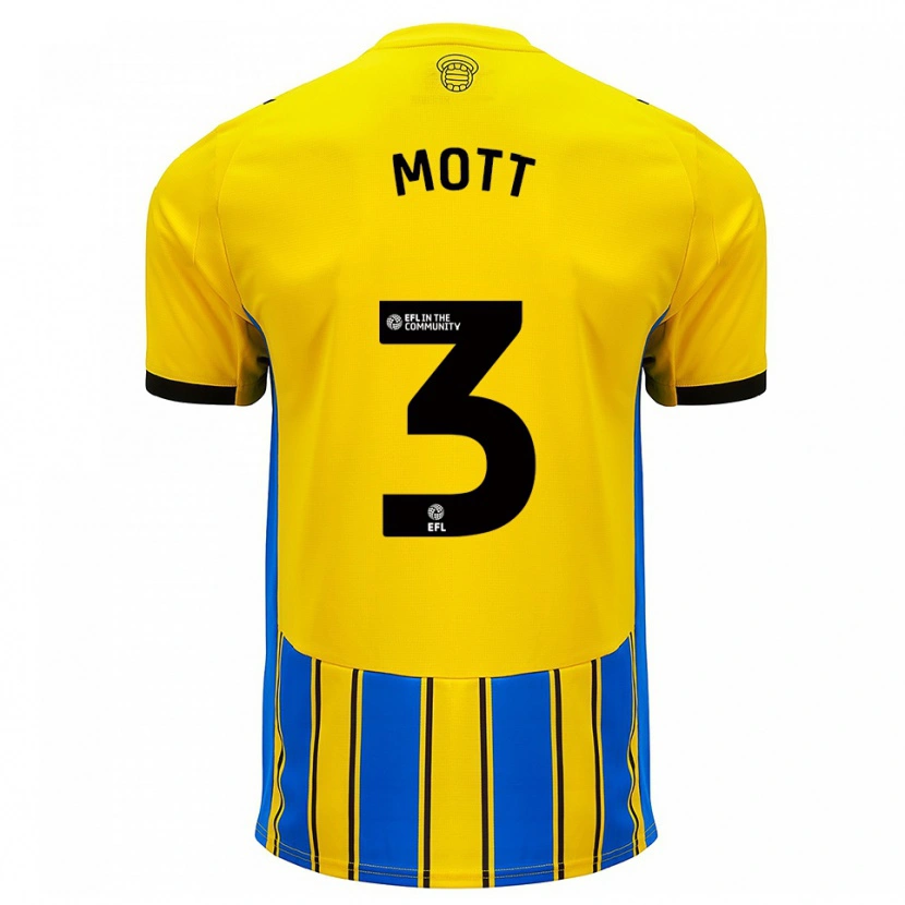 Danxen Mujer Camiseta Millicent Mott #3 Azul Amarillo 2ª Equipación 2025/26 La Camisa