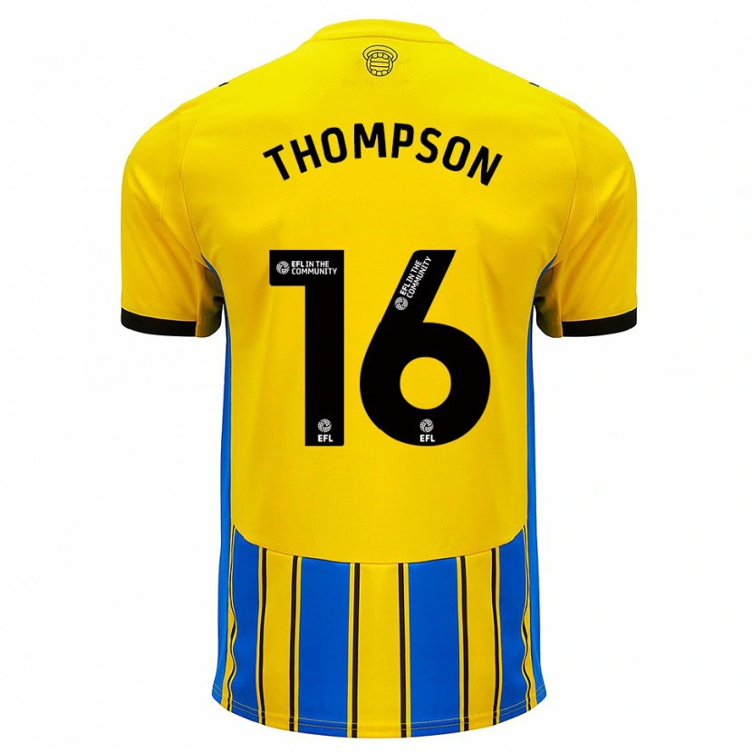 Danxen Mujer Camiseta Emma Thompson #16 Azul Amarillo 2ª Equipación 2025/26 La Camisa