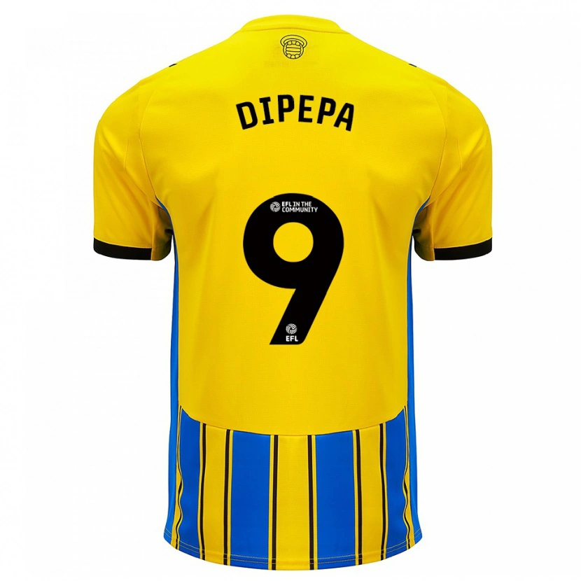 Danxen Mujer Camiseta Baylee Dipepa #9 Azul Amarillo 2ª Equipación 2025/26 La Camisa
