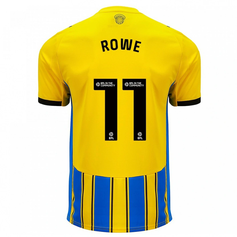 Danxen Mujer Camiseta Rachel Rowe #11 Azul Amarillo 2ª Equipación 2025/26 La Camisa