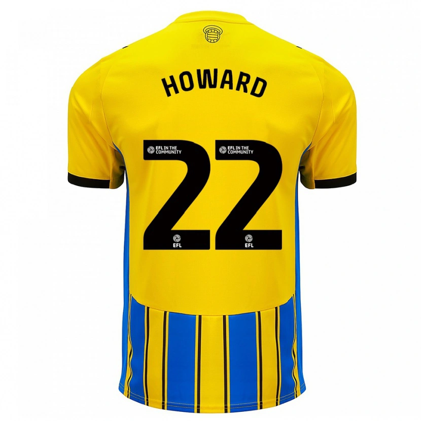 Danxen Mujer Camiseta Bethany-May Howard #22 Azul Amarillo 2ª Equipación 2025/26 La Camisa