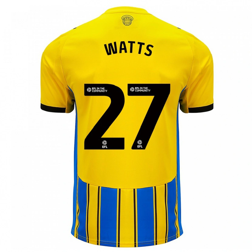 Danxen Mujer Camiseta Isabel Watts #27 Azul Amarillo 2ª Equipación 2025/26 La Camisa