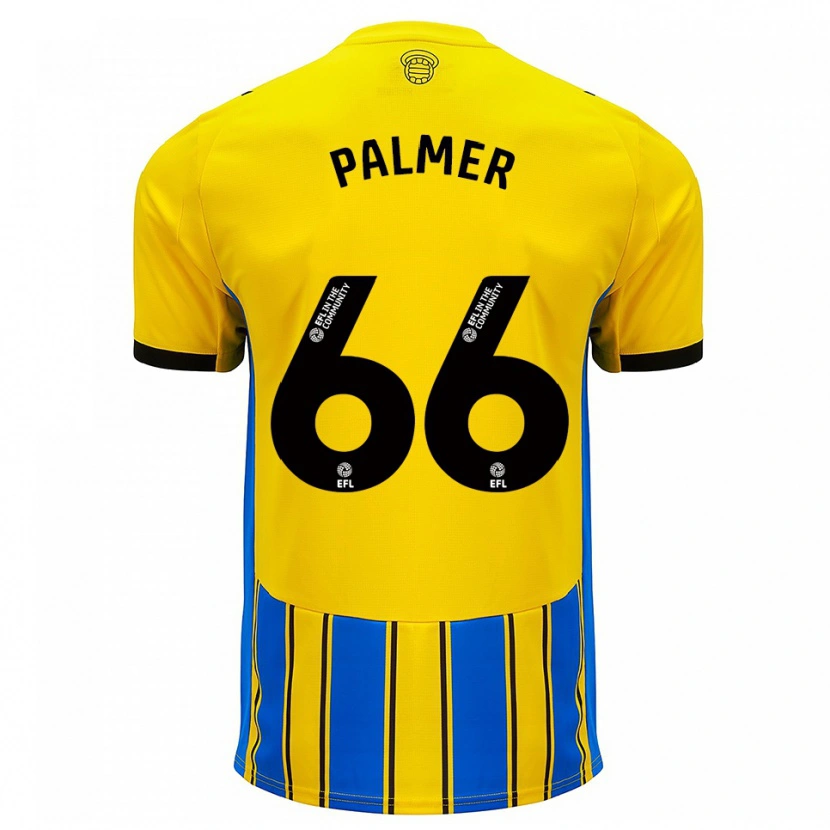 Danxen Mujer Camiseta Aimee Palmer #66 Azul Amarillo 2ª Equipación 2025/26 La Camisa