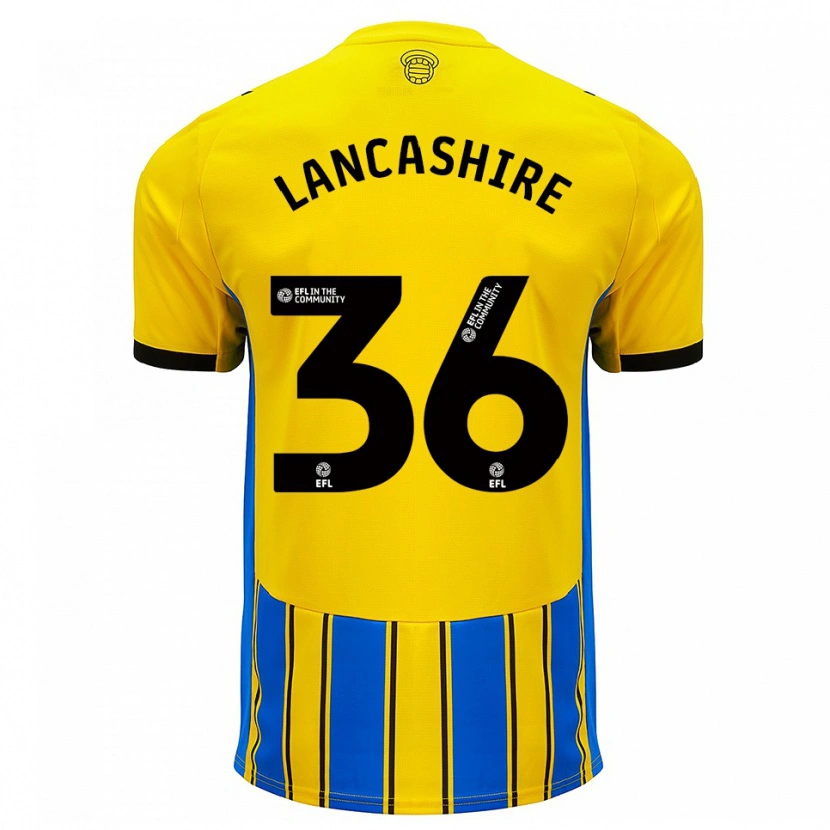 Danxen Mujer Camiseta Olly Lancashire #36 Azul Amarillo 2ª Equipación 2025/26 La Camisa