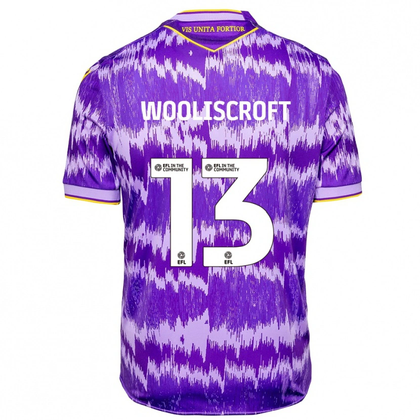 Danxen Mujer Camiseta Morgan Wooliscroft #13 Púrpura Amarillo 2ª Equipación 2025/26 La Camisa