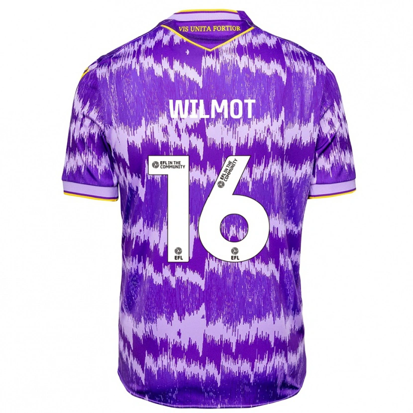 Danxen Mujer Camiseta Ben Wilmot #16 Púrpura Amarillo 2ª Equipación 2025/26 La Camisa