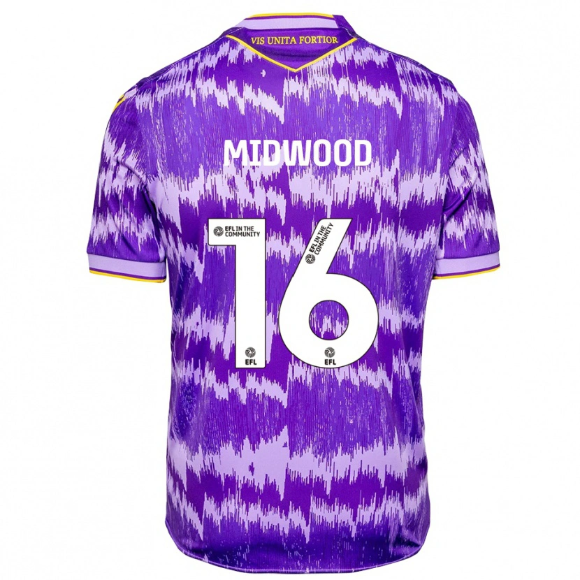 Danxen Mujer Camiseta Tom Midwood #16 Púrpura Amarillo 2ª Equipación 2025/26 La Camisa