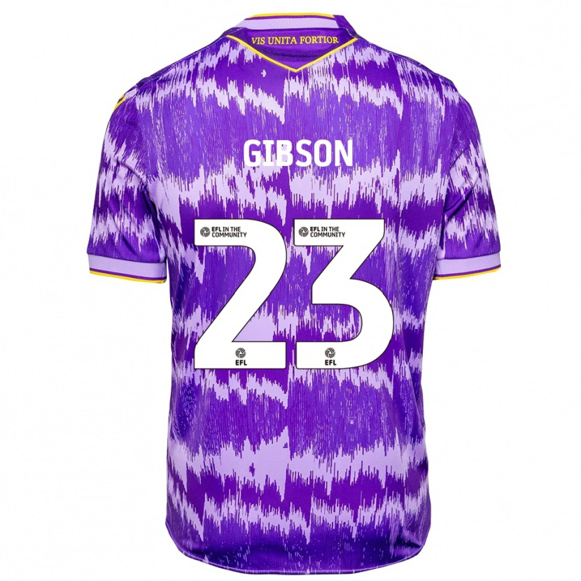 Danxen Mujer Camiseta Ben Gibson #23 Púrpura Amarillo 2ª Equipación 2025/26 La Camisa