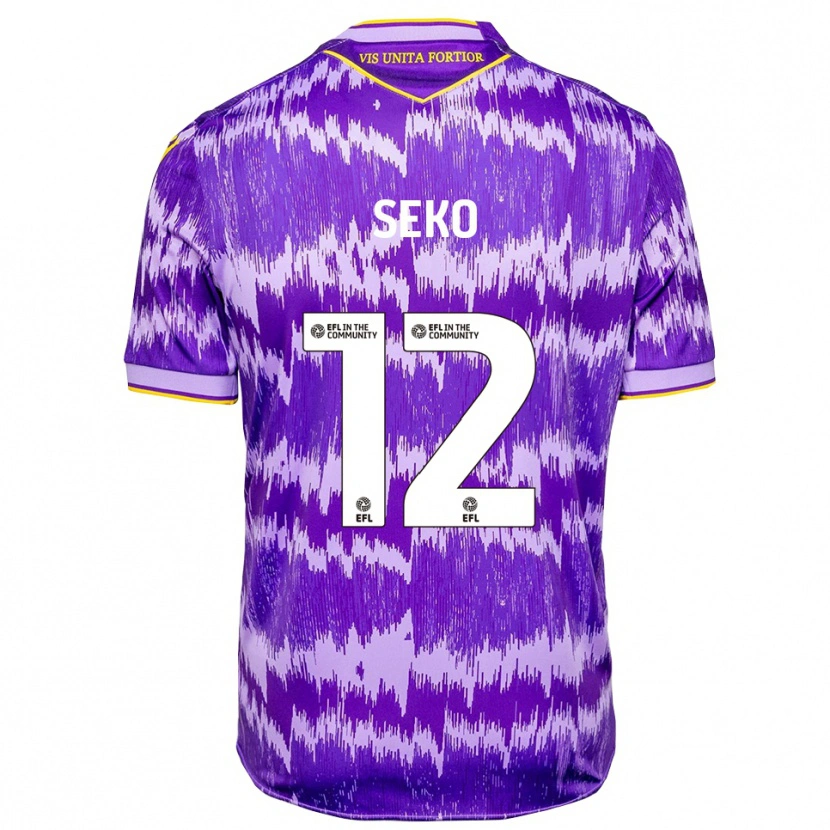 Danxen Mujer Camiseta Tatsuki Seko #12 Púrpura Amarillo 2ª Equipación 2025/26 La Camisa