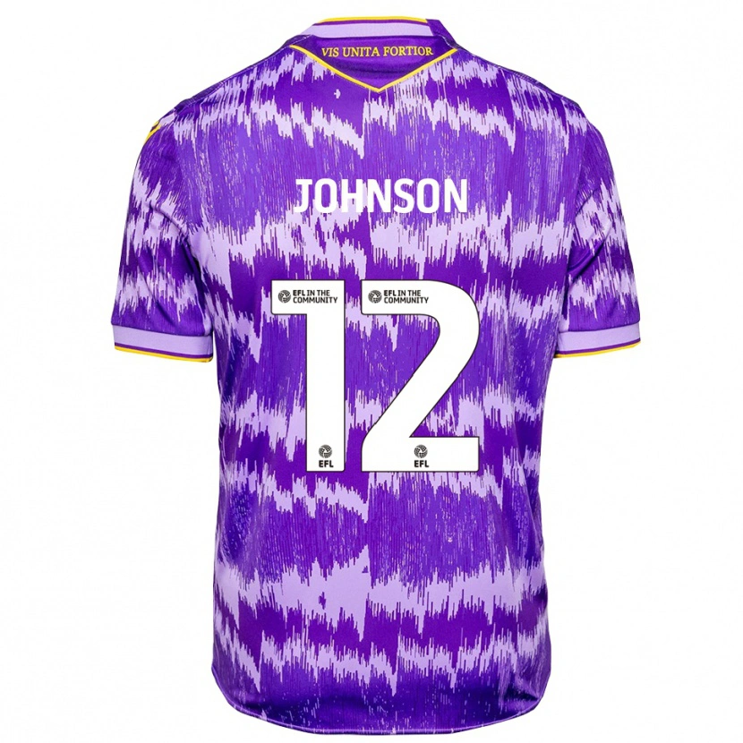 Danxen Mujer Camiseta Daniel Johnson #12 Púrpura Amarillo 2ª Equipación 2025/26 La Camisa
