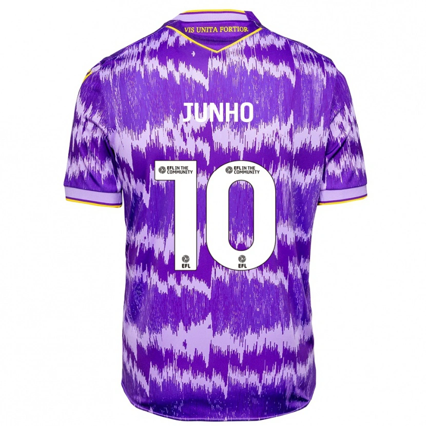 Danxen Mujer Camiseta Jun-Ho Bae #10 Púrpura Amarillo 2ª Equipación 2025/26 La Camisa