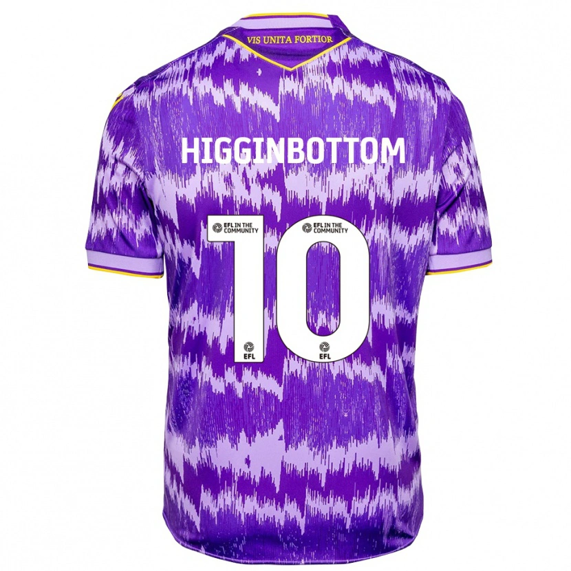 Danxen Mujer Camiseta Alice Higginbottom #10 Púrpura Amarillo 2ª Equipación 2025/26 La Camisa