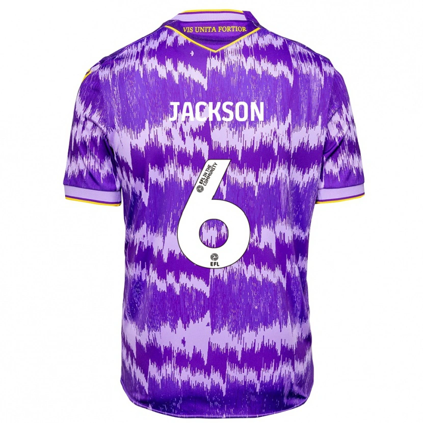 Danxen Mujer Camiseta Jackson Kelly #6 Púrpura Amarillo 2ª Equipación 2025/26 La Camisa