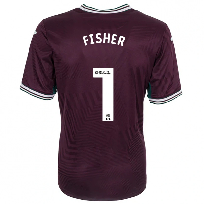 Danxen Mujer Camiseta Andy Fisher #1 Rojo Óxido Blanco 2ª Equipación 2025/26 La Camisa