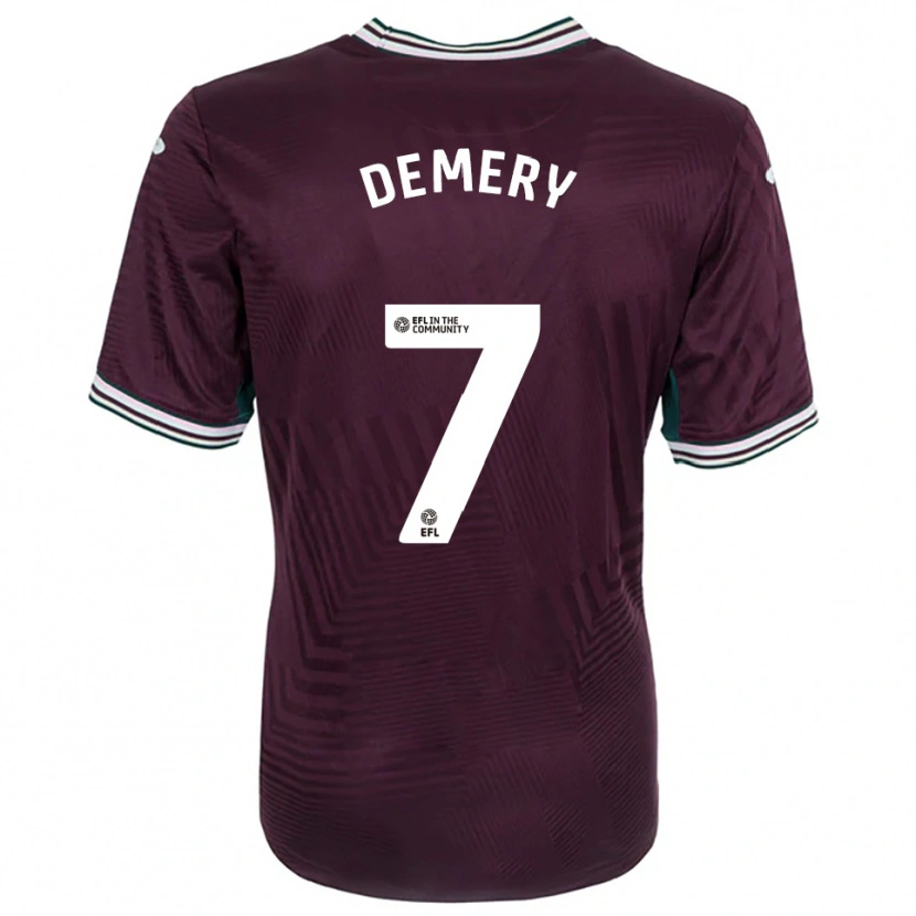Danxen Mujer Camiseta Caleb Demery #7 Rojo Óxido Blanco 2ª Equipación 2025/26 La Camisa