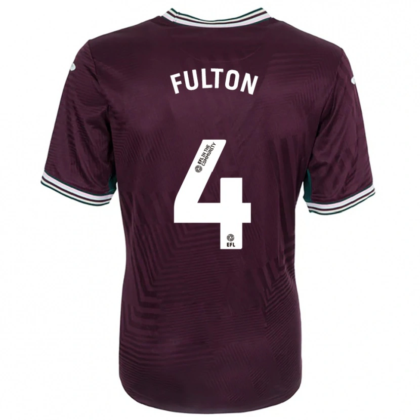 Danxen Mujer Camiseta Jay Fulton #4 Rojo Óxido Blanco 2ª Equipación 2025/26 La Camisa