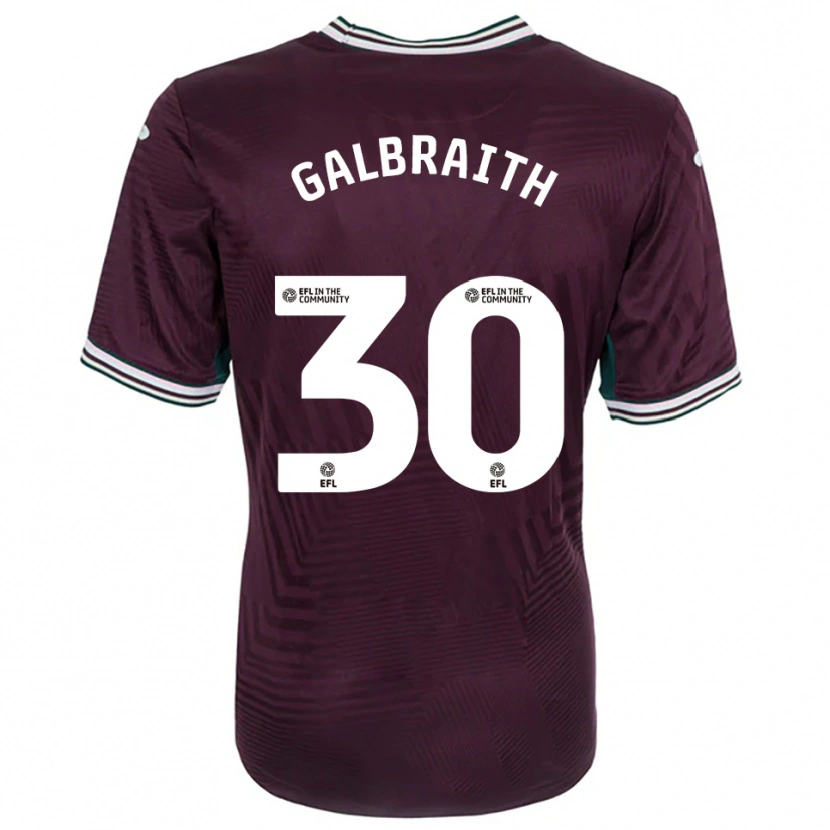 Danxen Mujer Camiseta Ethan Galbraith #30 Rojo Óxido Blanco 2ª Equipación 2025/26 La Camisa