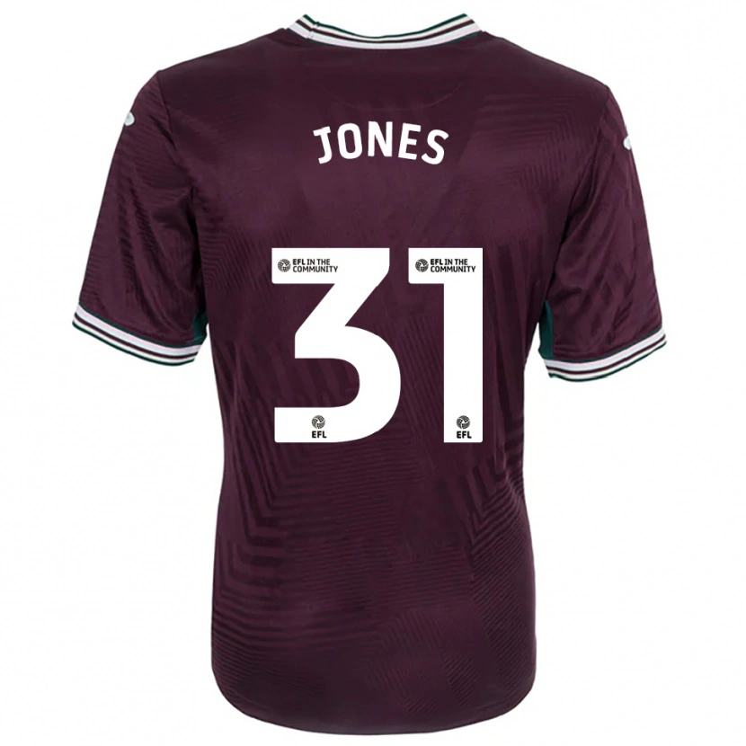 Danxen Mujer Camiseta Verity Jones #31 Rojo Óxido Blanco 2ª Equipación 2025/26 La Camisa
