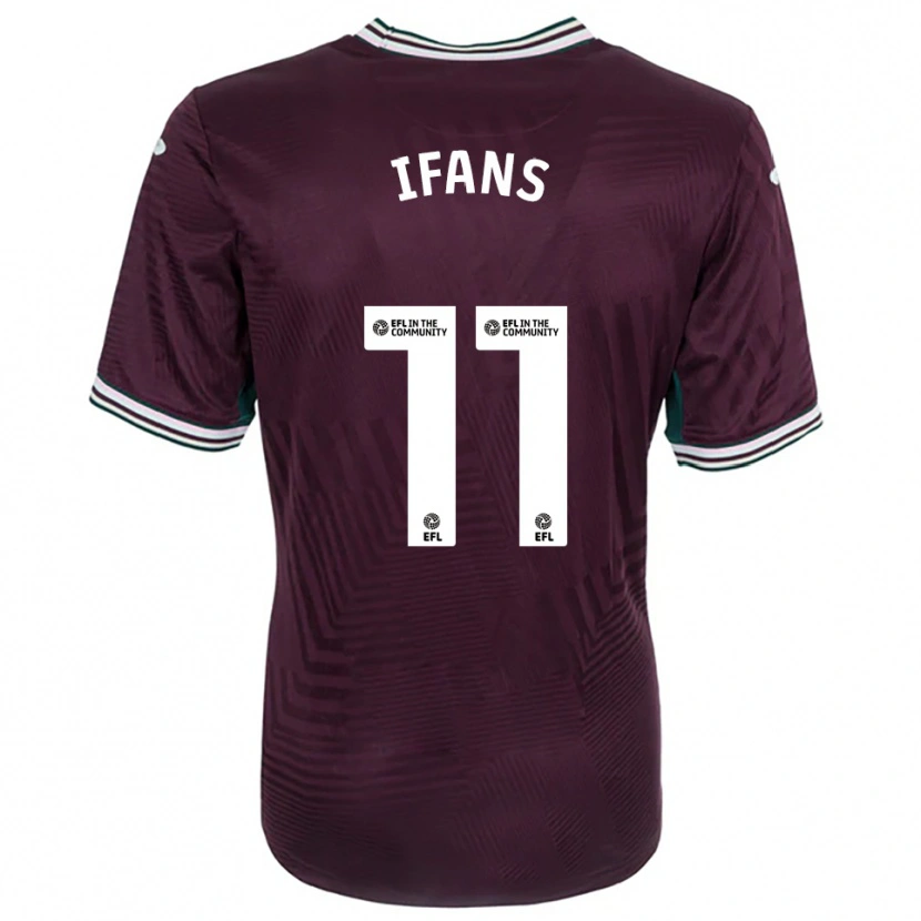 Danxen Mujer Camiseta Caio Ifans #11 Rojo Óxido Blanco 2ª Equipación 2025/26 La Camisa