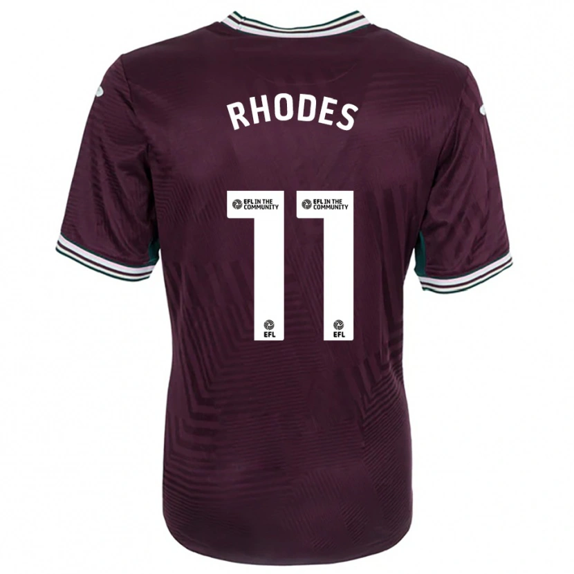 Danxen Mujer Camiseta Kai Rhodes #11 Rojo Óxido Blanco 2ª Equipación 2025/26 La Camisa