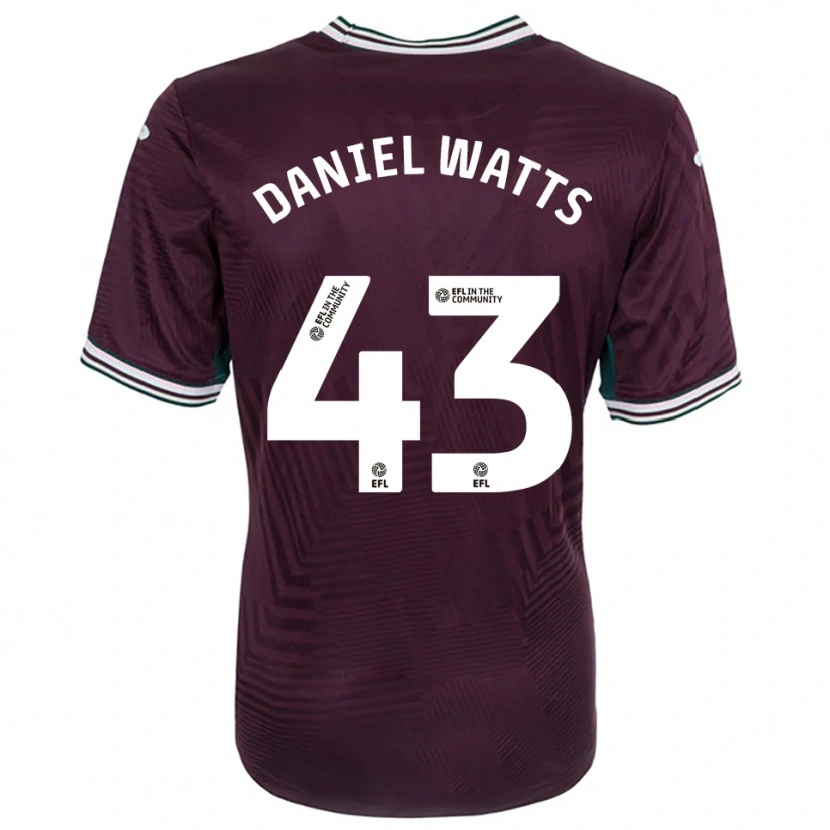 Danxen Mujer Camiseta Daniel Watts #43 Rojo Óxido Blanco 2ª Equipación 2025/26 La Camisa