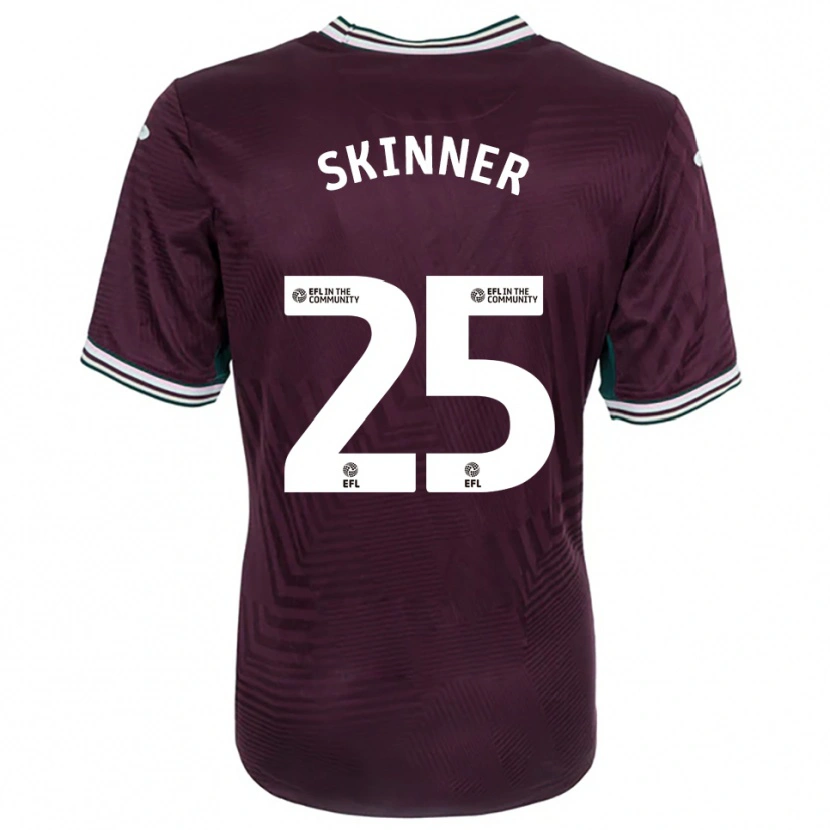 Danxen Mujer Camiseta Claire Skinner #25 Rojo Óxido Blanco 2ª Equipación 2025/26 La Camisa