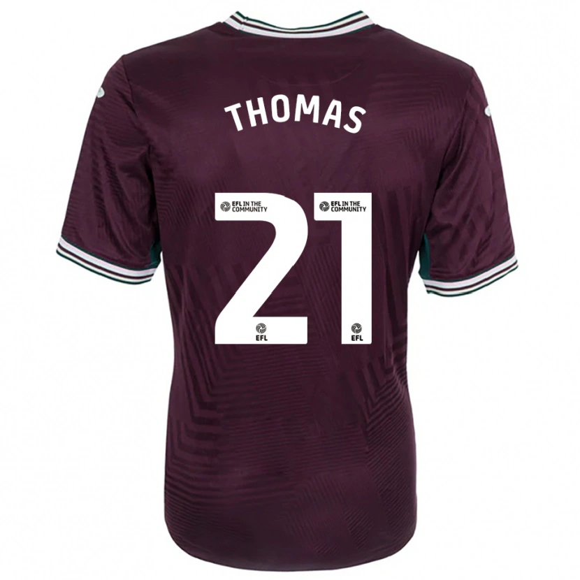 Danxen Mujer Camiseta Emily Thomas #21 Rojo Óxido Blanco 2ª Equipación 2025/26 La Camisa