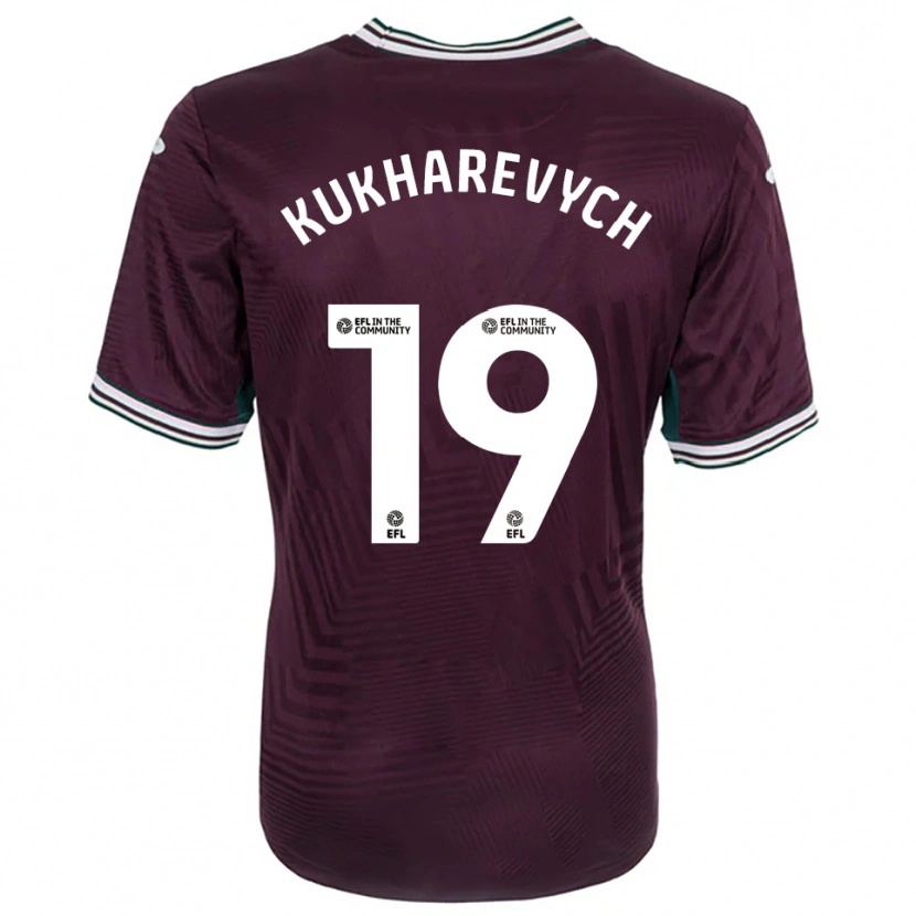 Danxen Mujer Camiseta Mykola Kukharevych #19 Rojo Óxido Blanco 2ª Equipación 2025/26 La Camisa