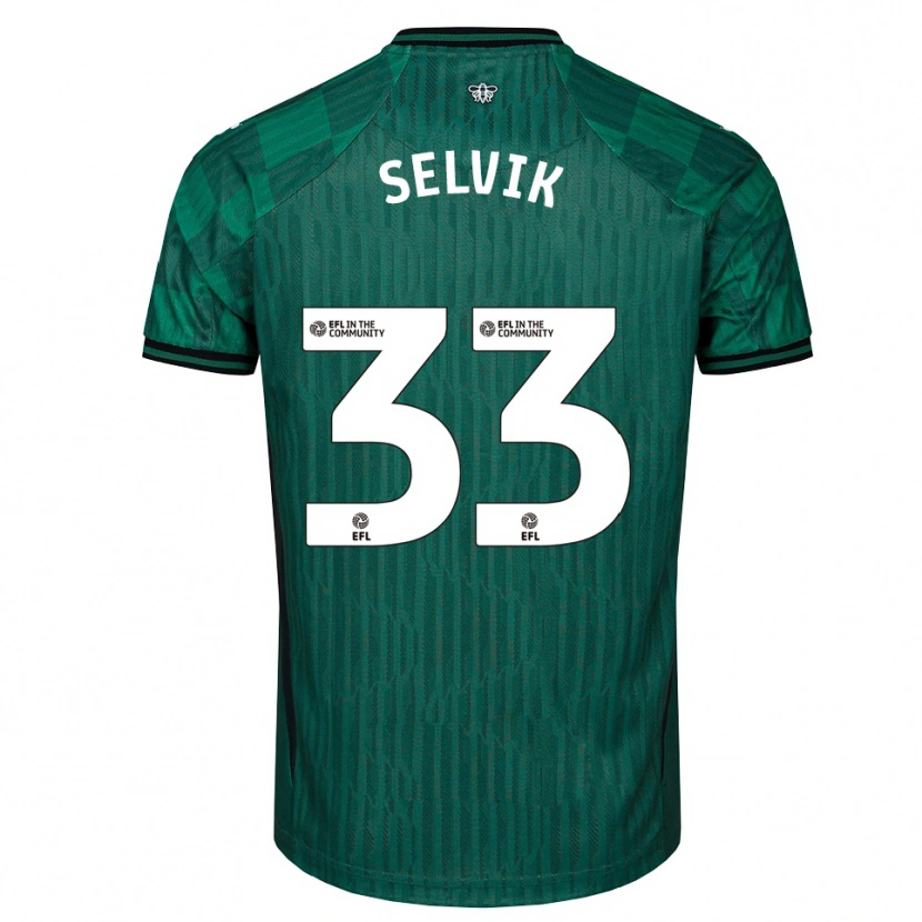 Danxen Mujer Camiseta Egil Selvik #33 Verde Negro 2ª Equipación 2025/26 La Camisa