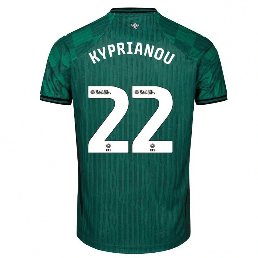 Danxen Mujer Camiseta Hector Kyprianou #22 Verde Negro 2ª Equipación 2025/26 La Camisa