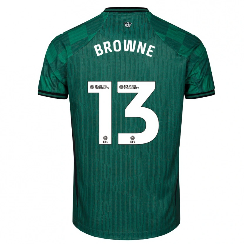 Danxen Mujer Camiseta Roraigh Browne #13 Verde Negro 2ª Equipación 2025/26 La Camisa