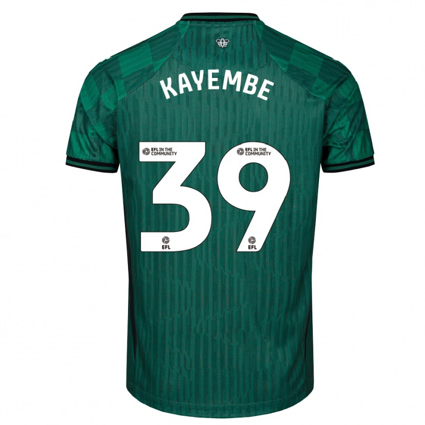 Danxen Mujer Camiseta Edo Kayembe #39 Verde Negro 2ª Equipación 2025/26 La Camisa