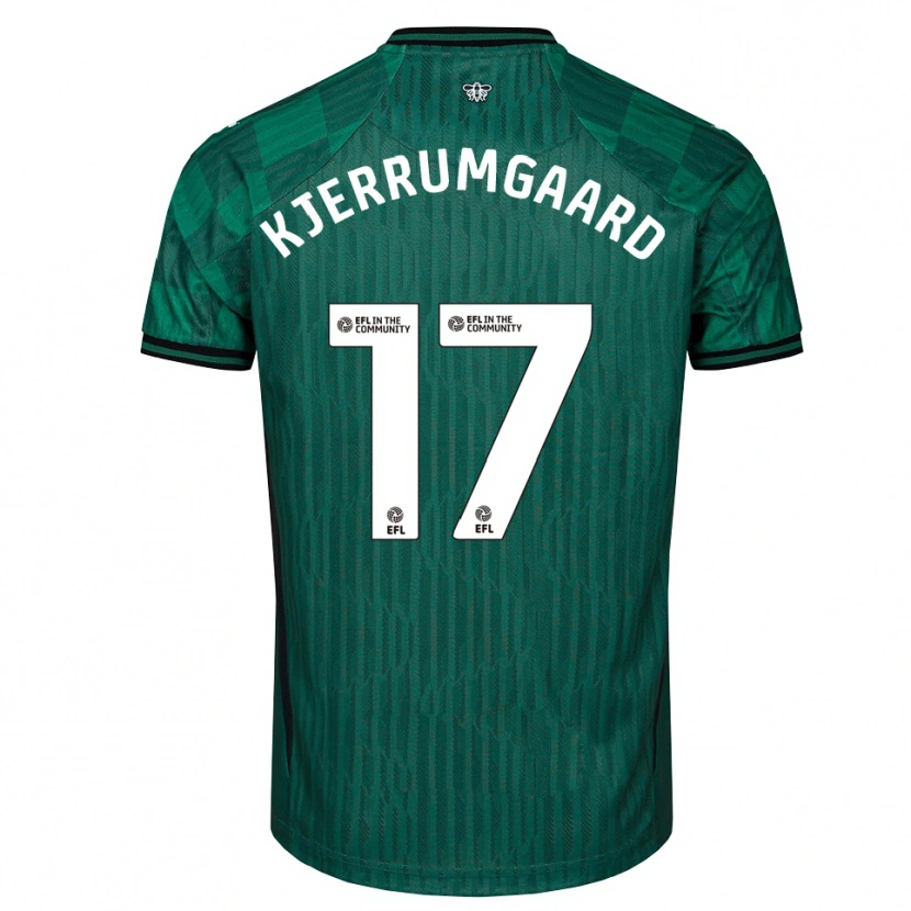 Danxen Mujer Camiseta Luca Kjerrumgaard #17 Verde Negro 2ª Equipación 2025/26 La Camisa
