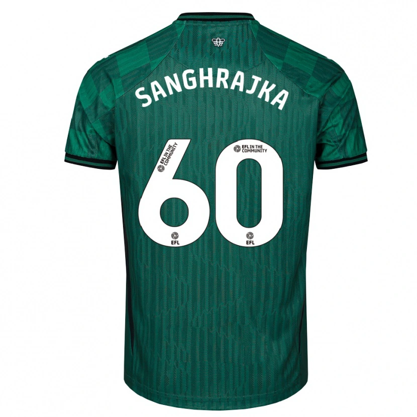 Danxen Mujer Camiseta Amar Sanghrajka #60 Verde Negro 2ª Equipación 2025/26 La Camisa