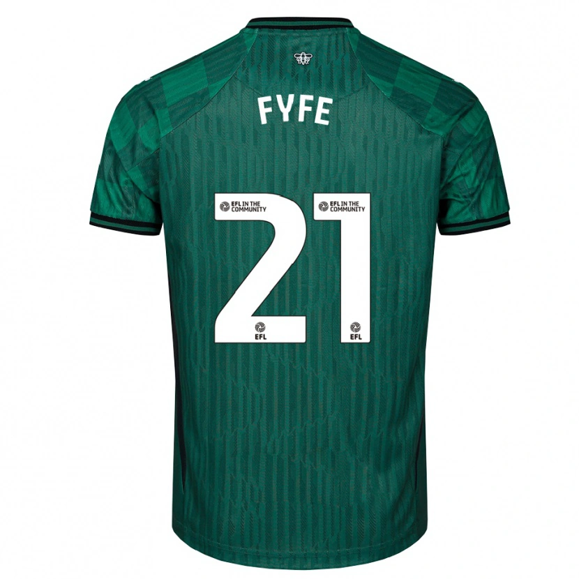 Danxen Mujer Camiseta Flo Fyfe #21 Verde Negro 2ª Equipación 2025/26 La Camisa