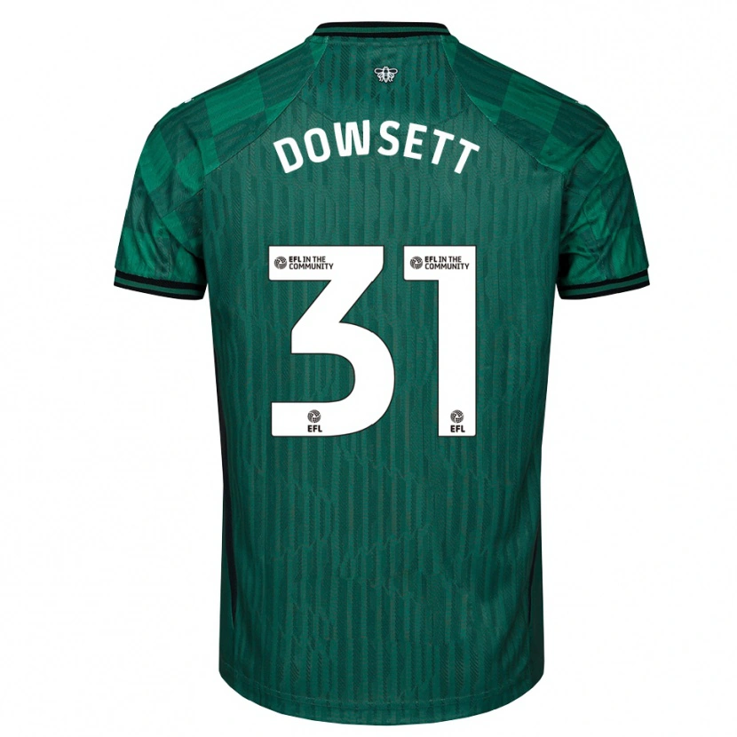 Danxen Mujer Camiseta Rebekah Dowsett #31 Verde Negro 2ª Equipación 2025/26 La Camisa