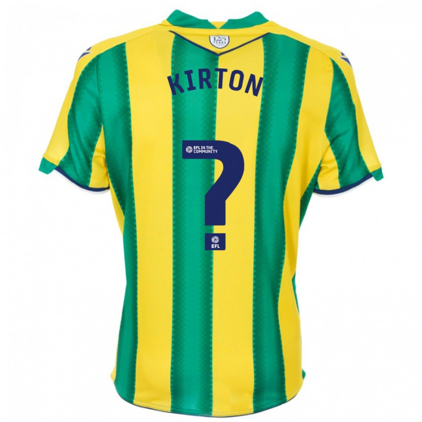 Danxen Mujer Camiseta Archie Kirton #0 Amarillo Verde 2ª Equipación 2025/26 La Camisa