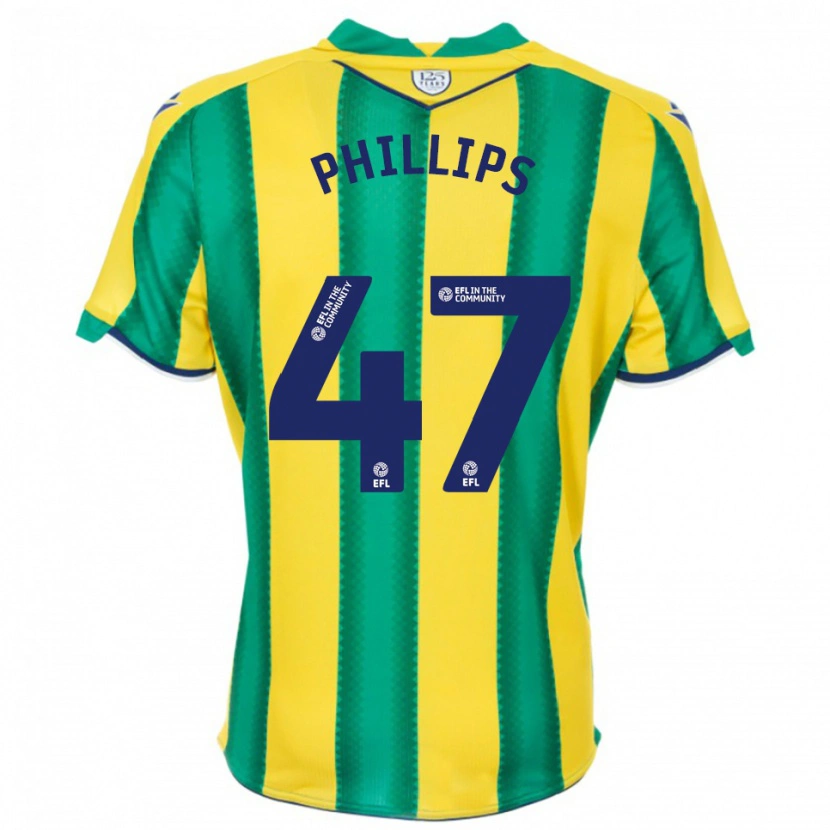 Danxen Mujer Camiseta Nat Phillips #47 Amarillo Verde 2ª Equipación 2025/26 La Camisa