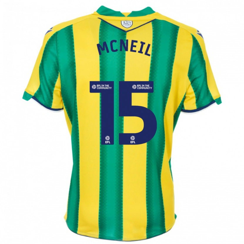 Danxen Mujer Camiseta Remar Mcneil #15 Amarillo Verde 2ª Equipación 2025/26 La Camisa