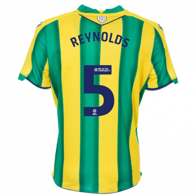 Danxen Mujer Camiseta Taylor Reynolds #5 Amarillo Verde 2ª Equipación 2025/26 La Camisa