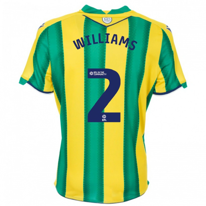 Danxen Mujer Camiseta Alex Williams #2 Amarillo Verde 2ª Equipación 2025/26 La Camisa